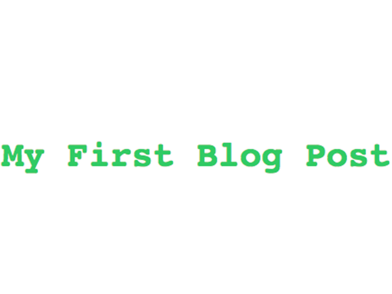 My-First-Blog-Post